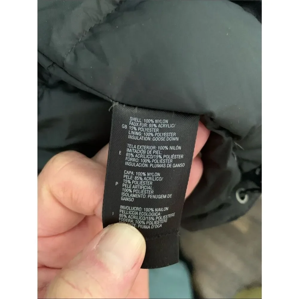 The North Face Men’s Black Hooded Down Insulated Parka Jacket XXL